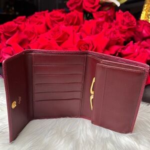 CARTIER Trifold Kiss Lock Wallet